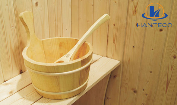 xô gáo gỗ dùng cho phòng xông