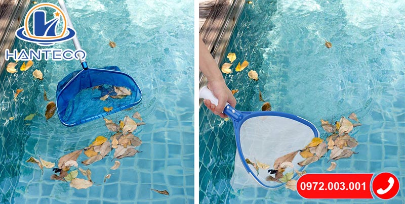 Vợt vớt rác bể bơi giúp loại bỏ các loại rác thô trên bề mặt hoặc trong làn nước hồ bơi