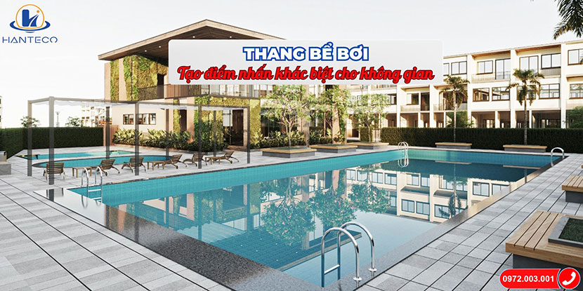 Cầu thang l&ecirc;n xuống bể bơi nhập khẩu