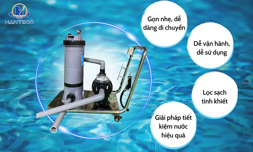 Bộ vệ sinh di động bể bơi Hanteco