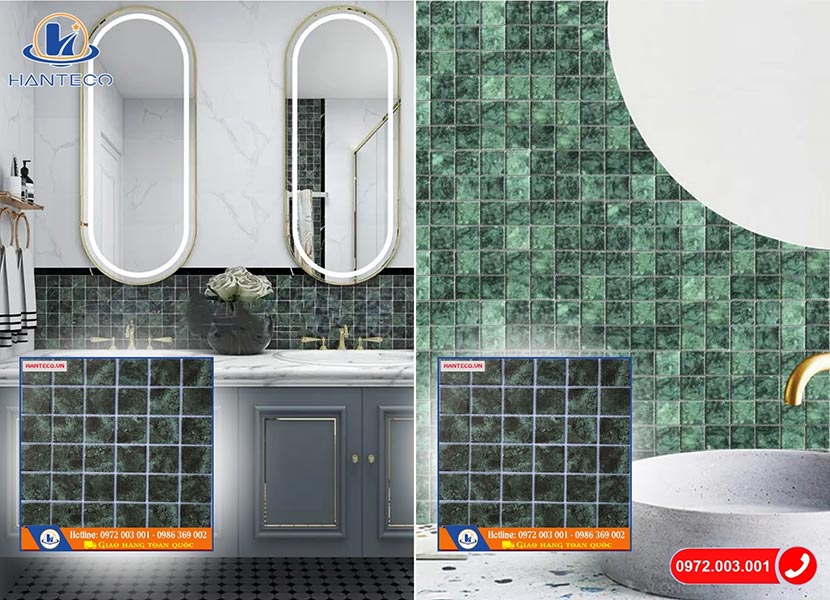 Gạch mosaic gốm ốp lát nhà tắm