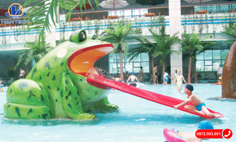 Cầu trượt h&igrave;nh ch&uacute; ếch ngộ nghĩnh