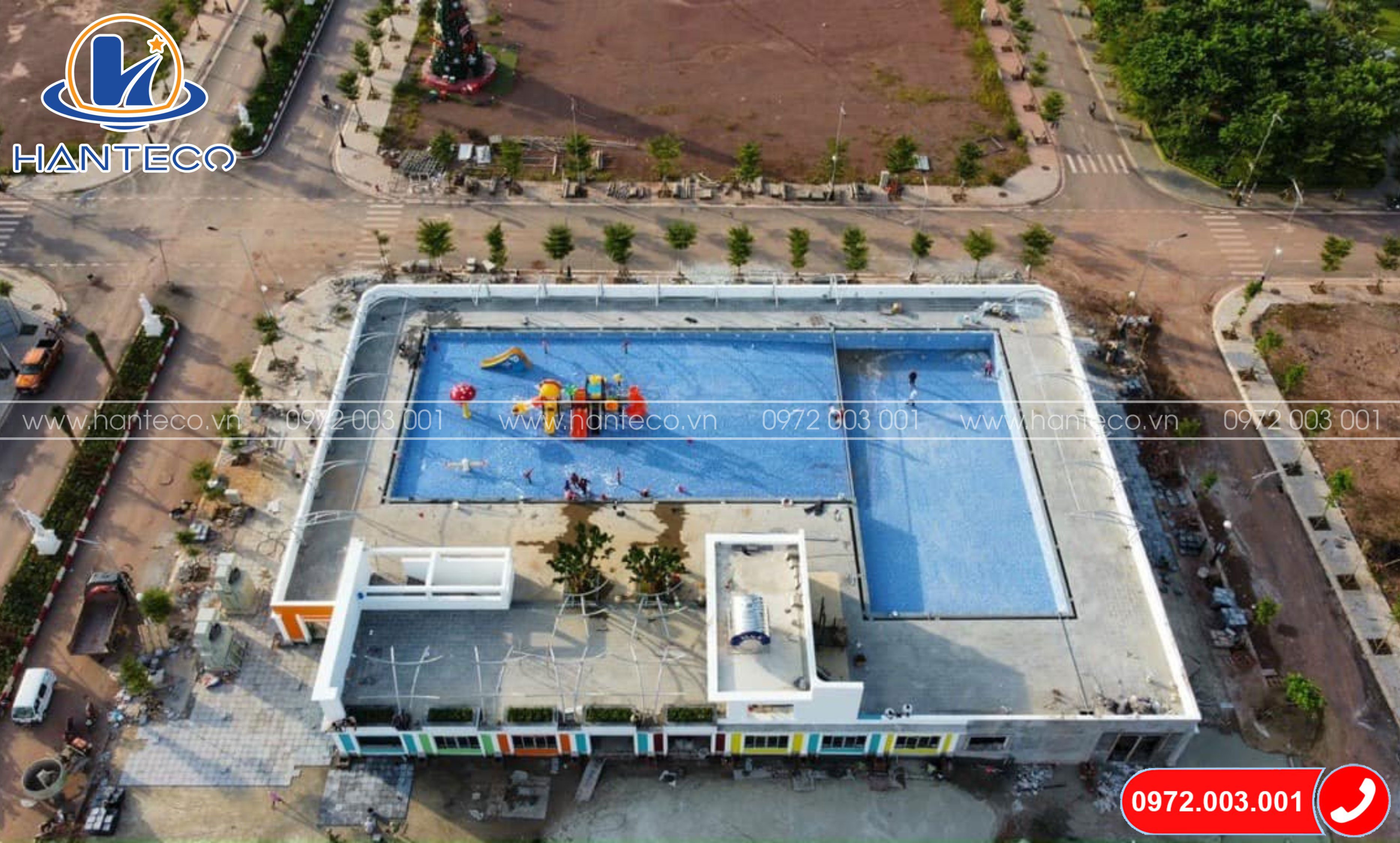 tổng thể công trình bể bơi Aqua Pool