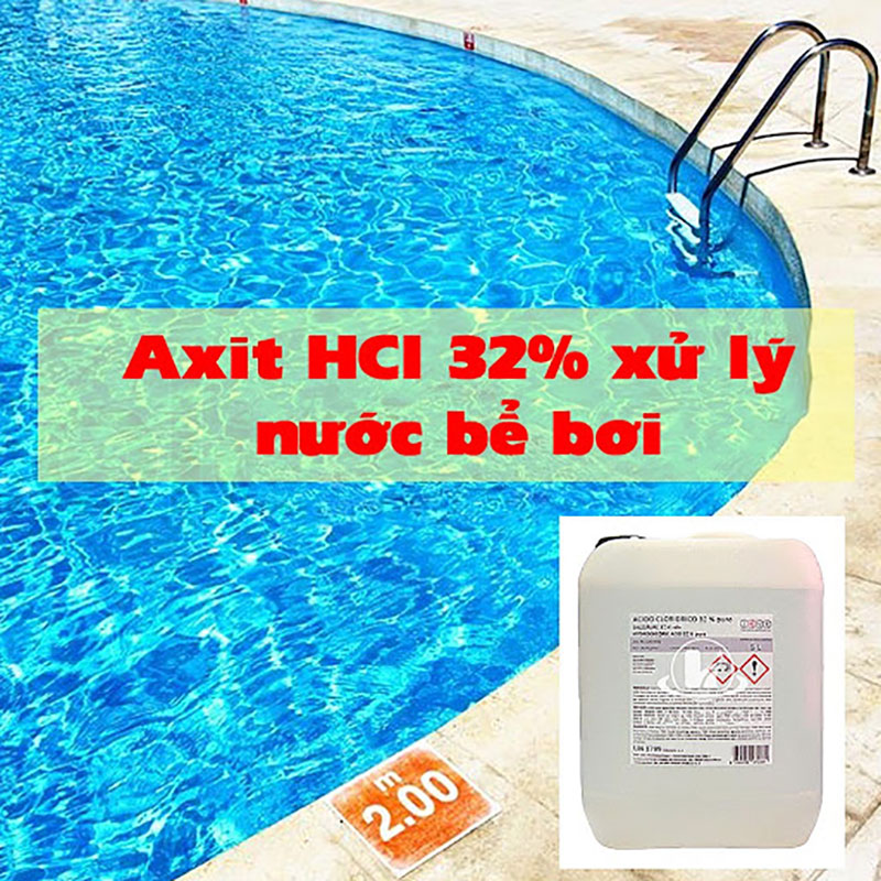 Axit HCl và ứng dụng trong xử lý nước bể bơi hiệu quả