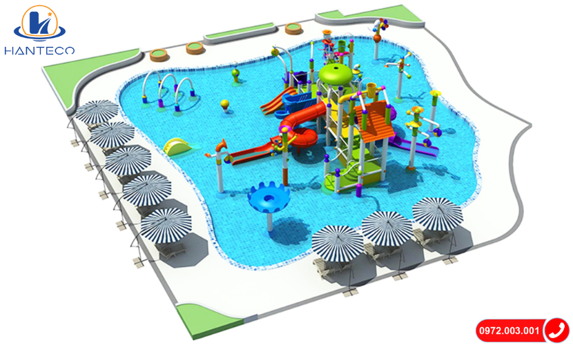 bản thiết kế 3D công viên nước 